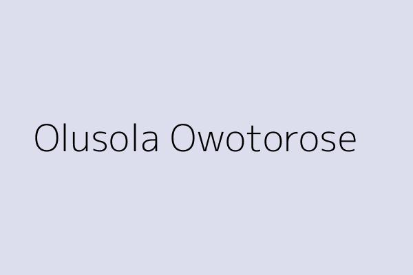 Olusola Owotorose